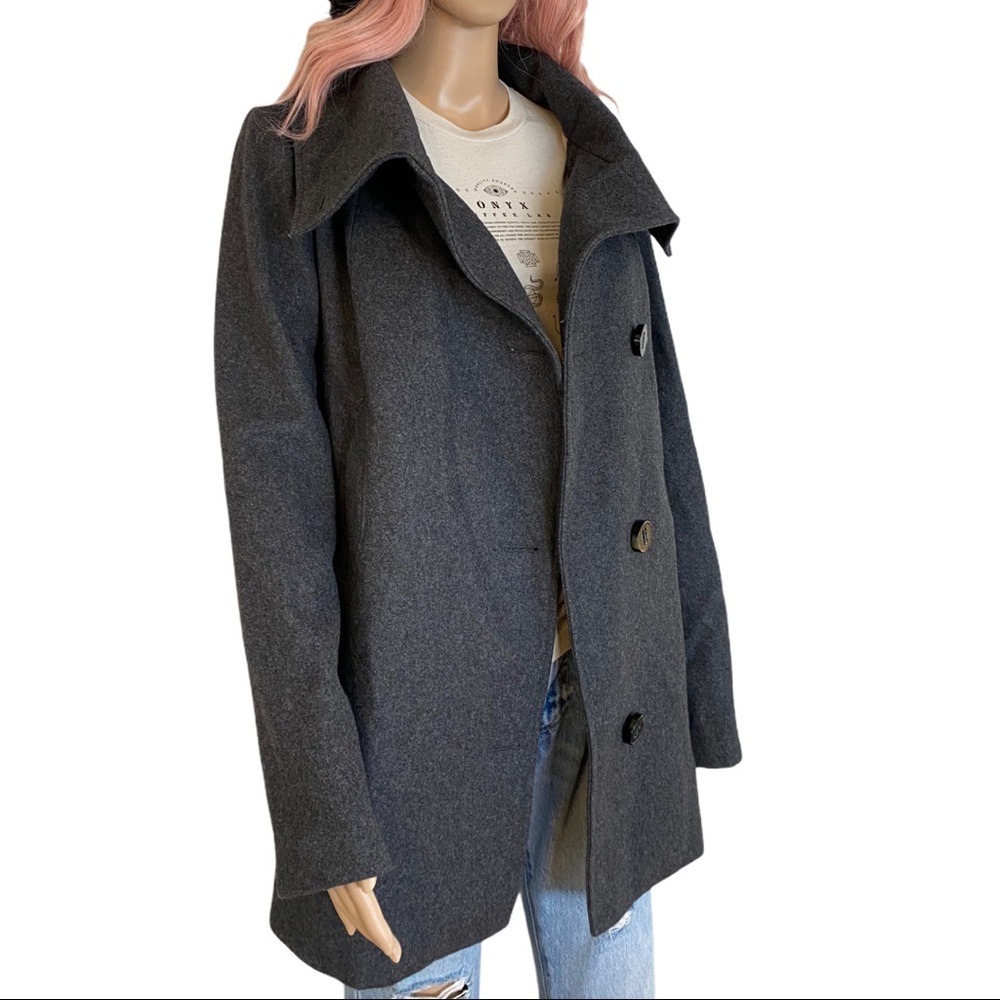 Bershka cowl neck dk grey/black sz Lg runs small